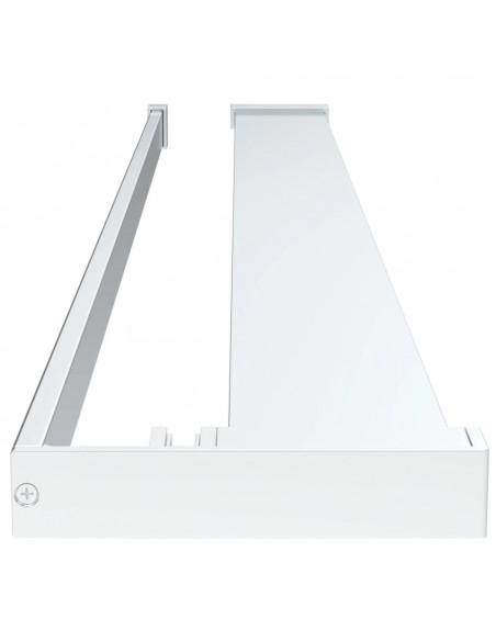 Parete Doccia con Mensola Cromo 90x195cm Vetro ESG e Alluminio