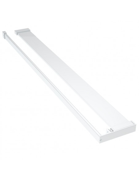 Parete Doccia con Mensola Cromo 90x195cm Vetro ESG e Alluminio
