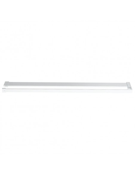 Parete Doccia con Mensola Cromo 90x195cm Vetro ESG e Alluminio