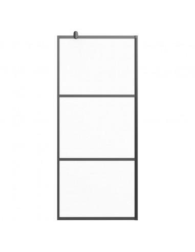 Parete Doccia Walk in 80x195 cm in Vetro Smerigliato ESG Nero