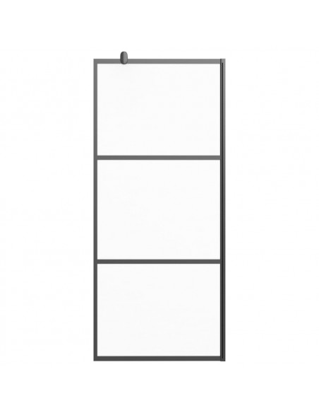 Parete Doccia Walk in 80x195 cm in Vetro Smerigliato ESG Nero