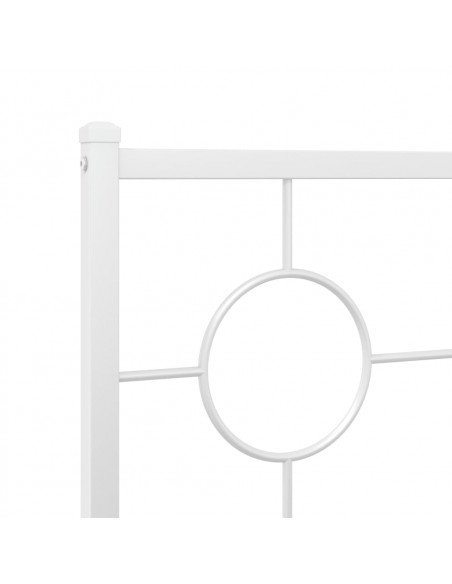 Testiera in Metallo Bianco 120 cm
