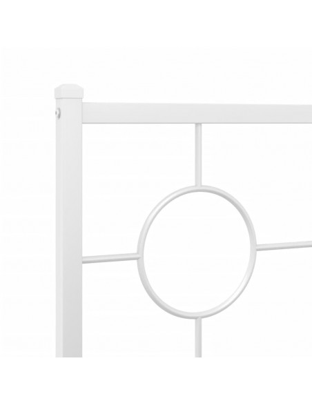 Testiera in Metallo Bianco 135 cm