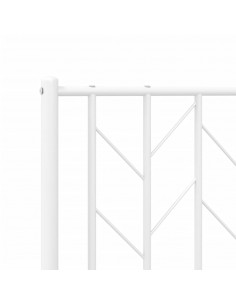 Testiera in Metallo Bianco 140 cm