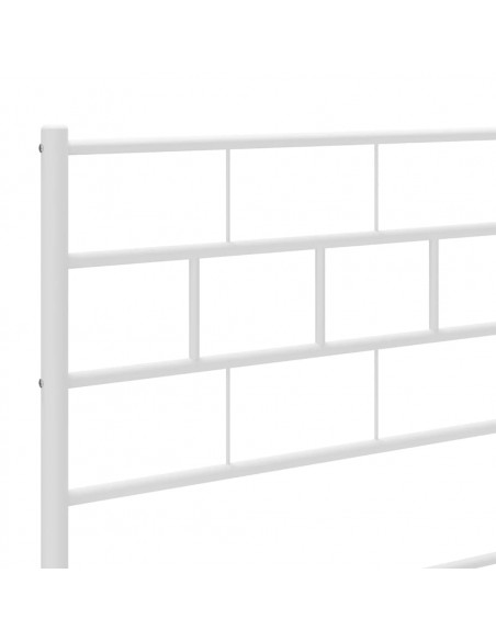 Testiera in Metallo Bianco 140 cm