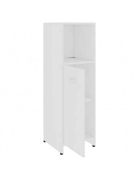 Set Mobili da Bagno 4 pz Bianco in Legno Multistrato
