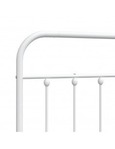 Testiera in Metallo Bianco 160 cm