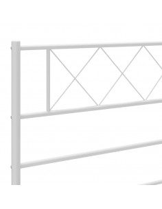 Testiera in Metallo Bianco 180 cm