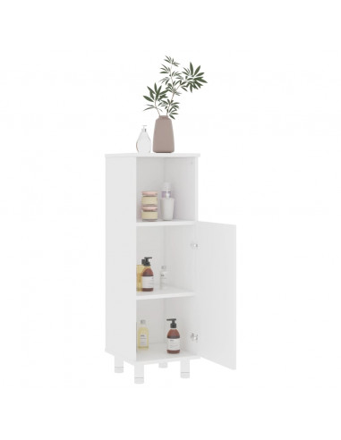 Set Mobili da Bagno 3 pz Bianco in Truciolato