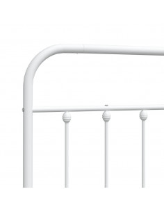 Testiera in Metallo Bianco 180 cm