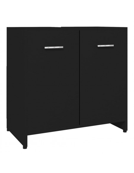 Mobile da Bagno Nero 60x33x61 cm in Legno Multistrato