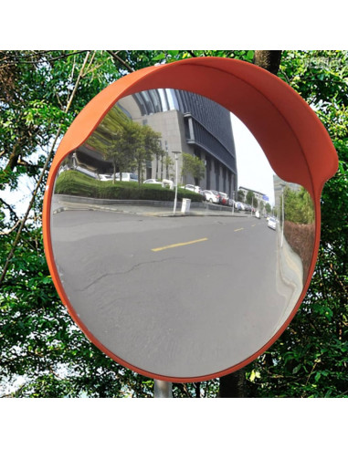 Specchio per Traffico Convesso Plastica PC Arancione 45 cm