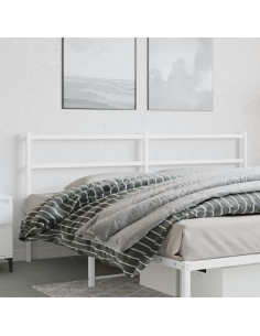 Testiera in Metallo Bianco 193 cm