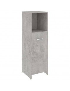 Mobile da Bagno Grigio Cemento 30x30x95 cm in Legno Multistrato 2