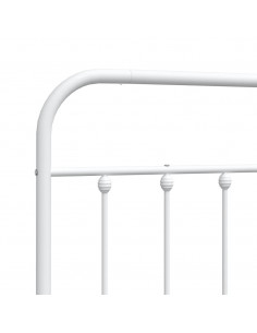 Testiera in Metallo Bianco 193 cm