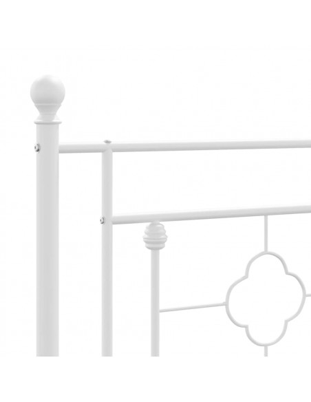 Testiera in Metallo Bianco 200 cm