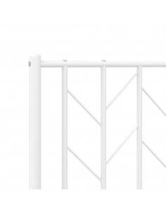 Testiera in Metallo Bianco 200 cm