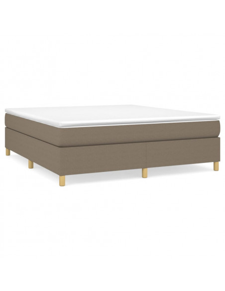 Giroletto a Molle con Materasso Tortora 180x200 cm in Tessuto
