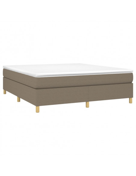 Giroletto a Molle con Materasso Tortora 180x200 cm in Tessuto