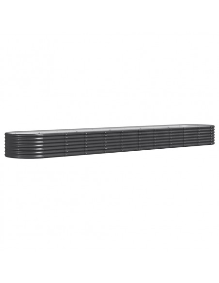 Letto da Giardino in Acciaio a Polvere 440x80x36 cm Antracite