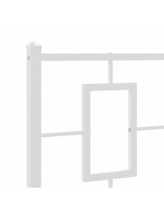 Testiera in Metallo Bianco 75 cm