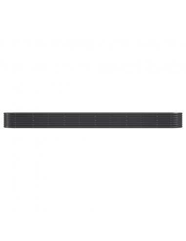 Letto da Giardino in Acciaio a Polvere 440x80x36 cm Antracite