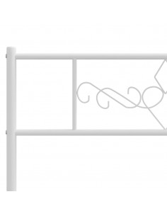 Testiera in Metallo Bianco 80 cm