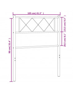Testiera in Metallo Nero 100 cm