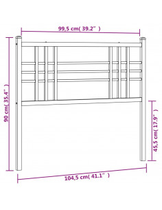 Testiera in Metallo Nero 100 cm