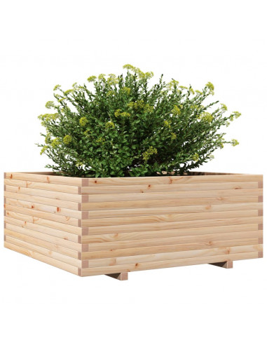Fioriera da Giardino 110x110x49,5 cm in Legno Massello di Pino