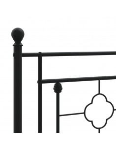 Testiera in Metallo Nero 107 cm