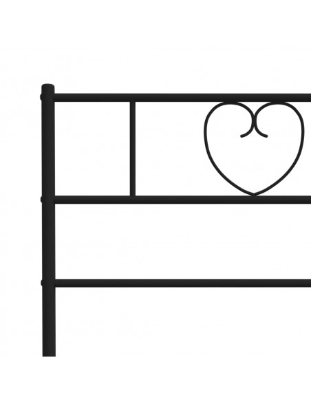 Testiera di Ricambio in Metallo Nero 120 cm