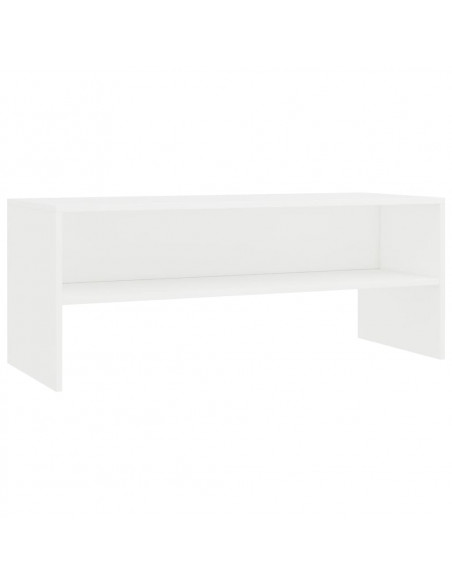 Mobile Porta TV Bianco 100x40x40 cm in Legno Multistrato