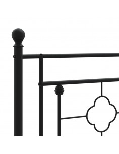 Testiera in Metallo Nero 120 cm