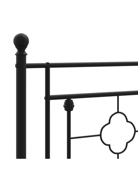 Testiera in Metallo Nero 120 cm
