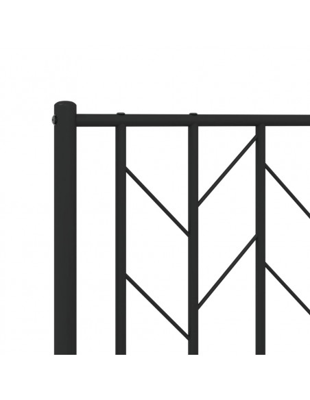 Testiera in Metallo Nero 120 cm