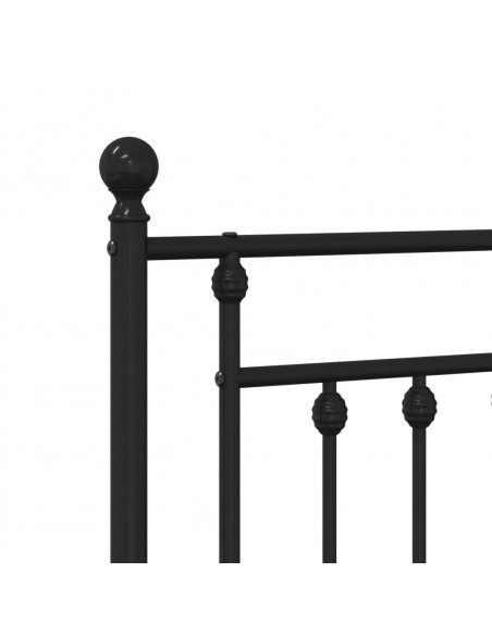 Testiera di Ricambio in Metallo Nero 120 cm