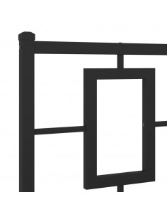 Testiera in Metallo Nero 120 cm