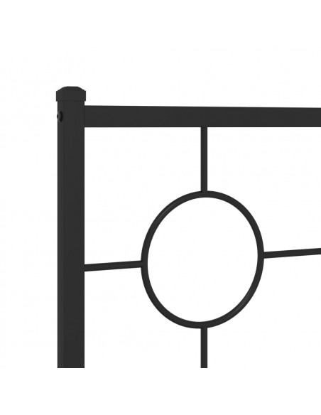 Testiera in Metallo Nero 120 cm