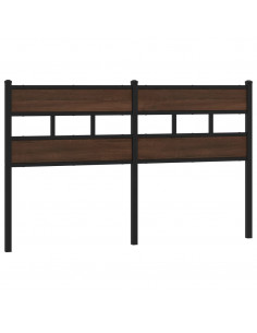 Testiera Rovere Marrone 150 cm in Acciaio e Truciolato 2