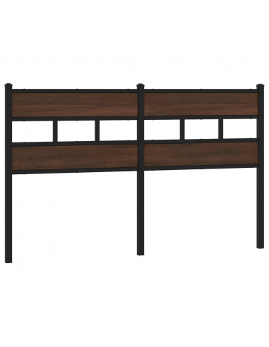 Testiera Rovere Marrone 150 cm in Acciaio e Truciolato