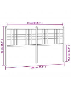 Testiera in Metallo Nero 160 cm