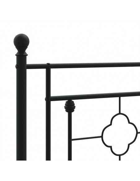 Testiera in Metallo Nero 180 cm