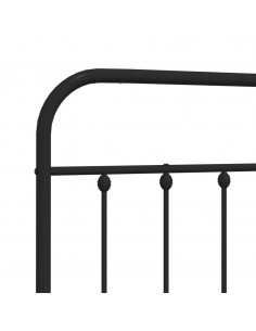 Testiera in Metallo Nero 193 cm