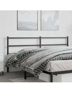 Testiera in Metallo Nero 200 cm