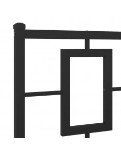 Testiera in Metallo Nero 200 cm