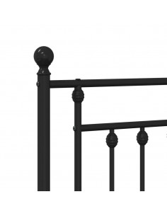 Testiera in Metallo Nero 200 cm