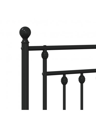 Testiera di Ricambio in Metallo Nero 80 cm