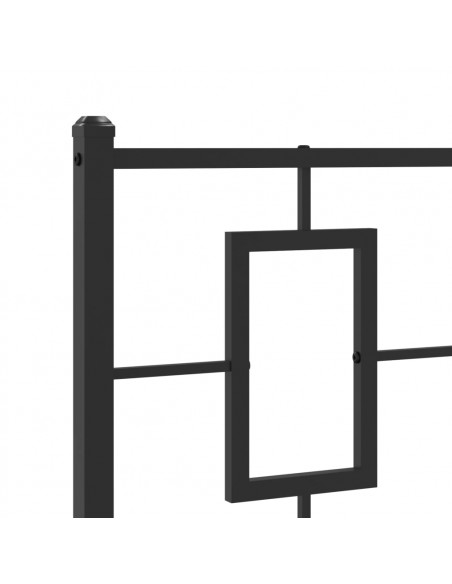 Testiera in Metallo Nero 80 cm