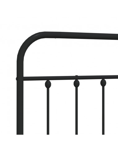 Testiera di Ricambio in Metallo Nero 80 cm